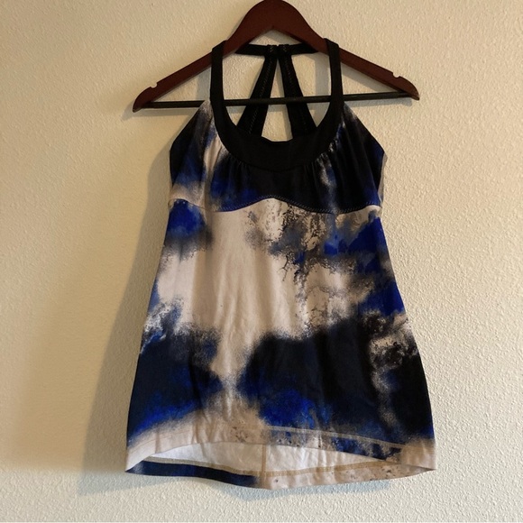 Lululemon Scoop Me Up Tank Milky Way Multi Print Blue / Black Size 8 - Picture 7 of 11